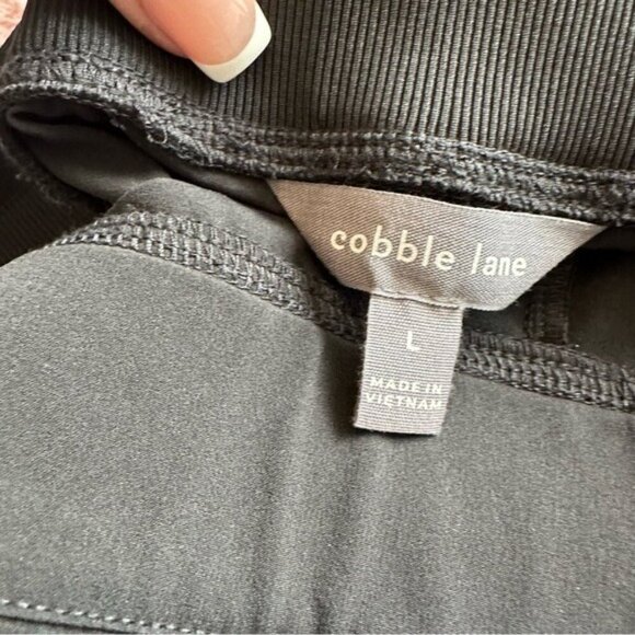 Cobble Lane Women’s Pants Size Large Black High Rise Pull-On Lightweight Trouser - Picture 8 of 11